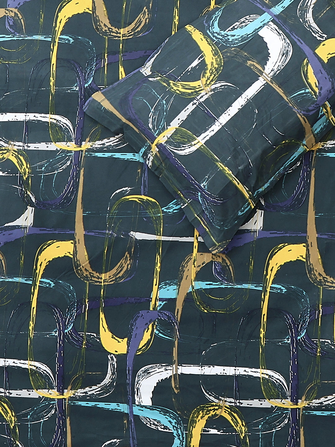 Printed Double Bed 130 GSM 4 Pc Bedding Set (1 Bedsheet, 1 AC Comforter & 2 Pillow Cover)