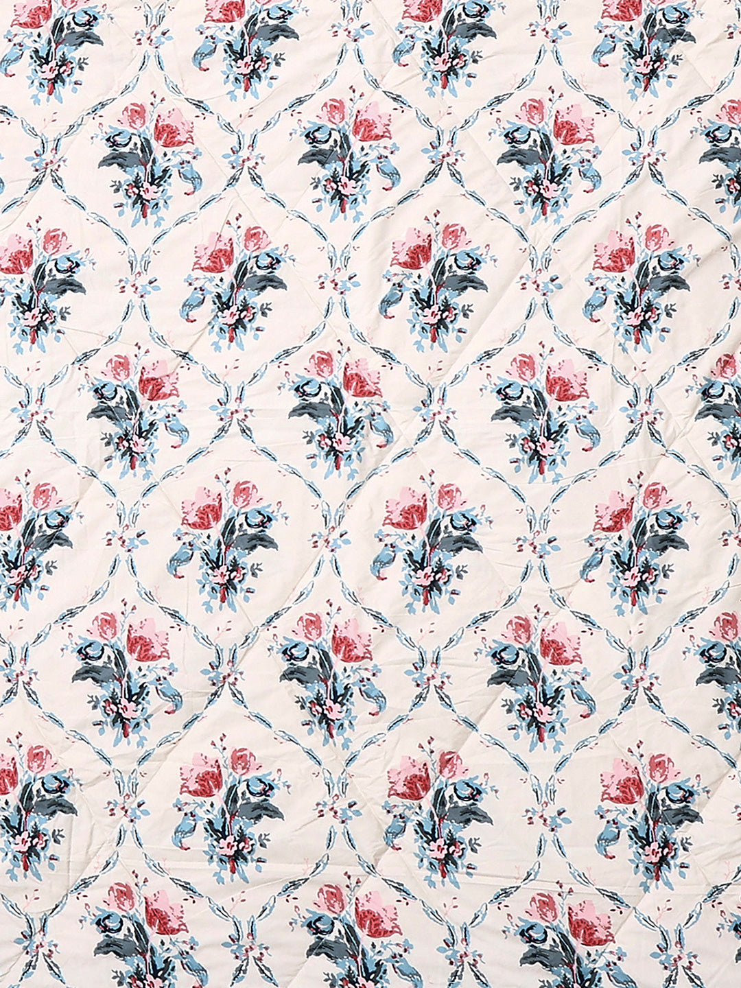 Printed Double Bed 130 GSM 4 Pc Bedding Set (1 Bedsheet, 1 AC Comforter & 2 Pillow Cover)