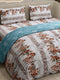Printed Double Bed 130 GSM 4 Pc Bedding Set (1 Bedsheet, 1 AC Comforter & 2 Pillow Cover)
