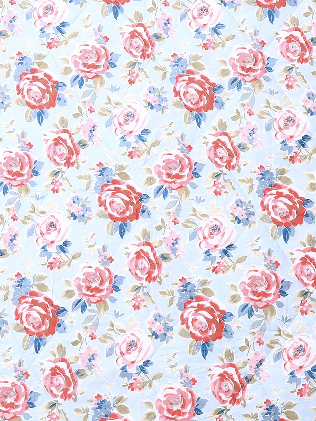 Printed Double Bed 130 GSM 4 Pc Bedding Set (1 Bedsheet, 1 AC Comforter & 2 Pillow Cover)