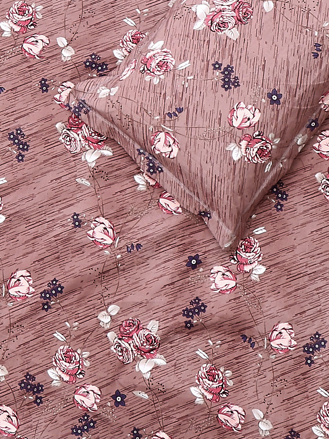 Printed Double Bed 130 GSM 4 Pc Bedding Set (1 Bedsheet, 1 AC Comforter & 2 Pillow Cover)