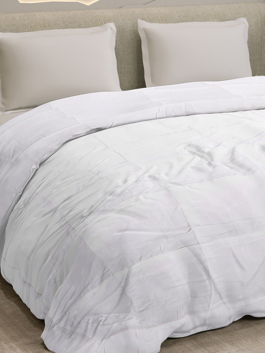 Solid Double Bed 233 GSM Comforter for AC Room (Soybean)