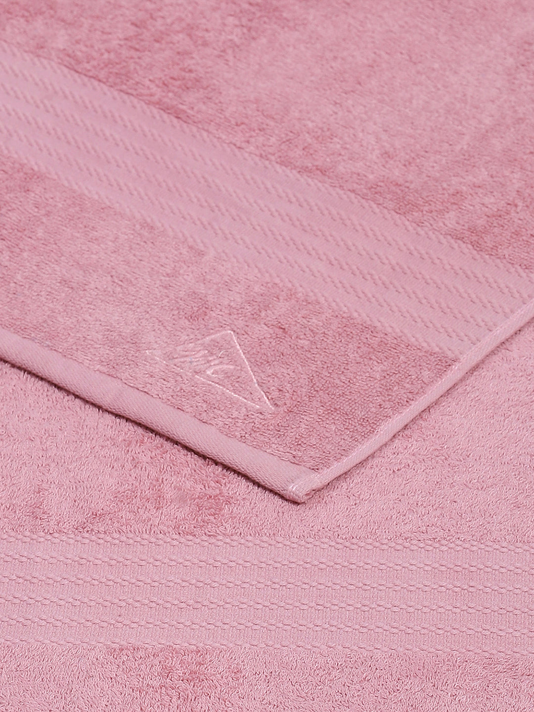Light Pink Cotton Solid 400 GSM Car Towel (Jazz)