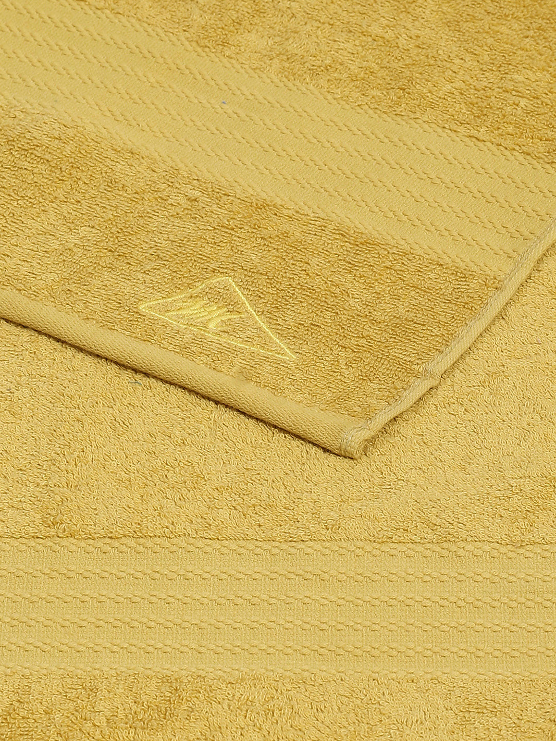 Yellow Cotton Solid 400 GSM Car Towel (Jazz)