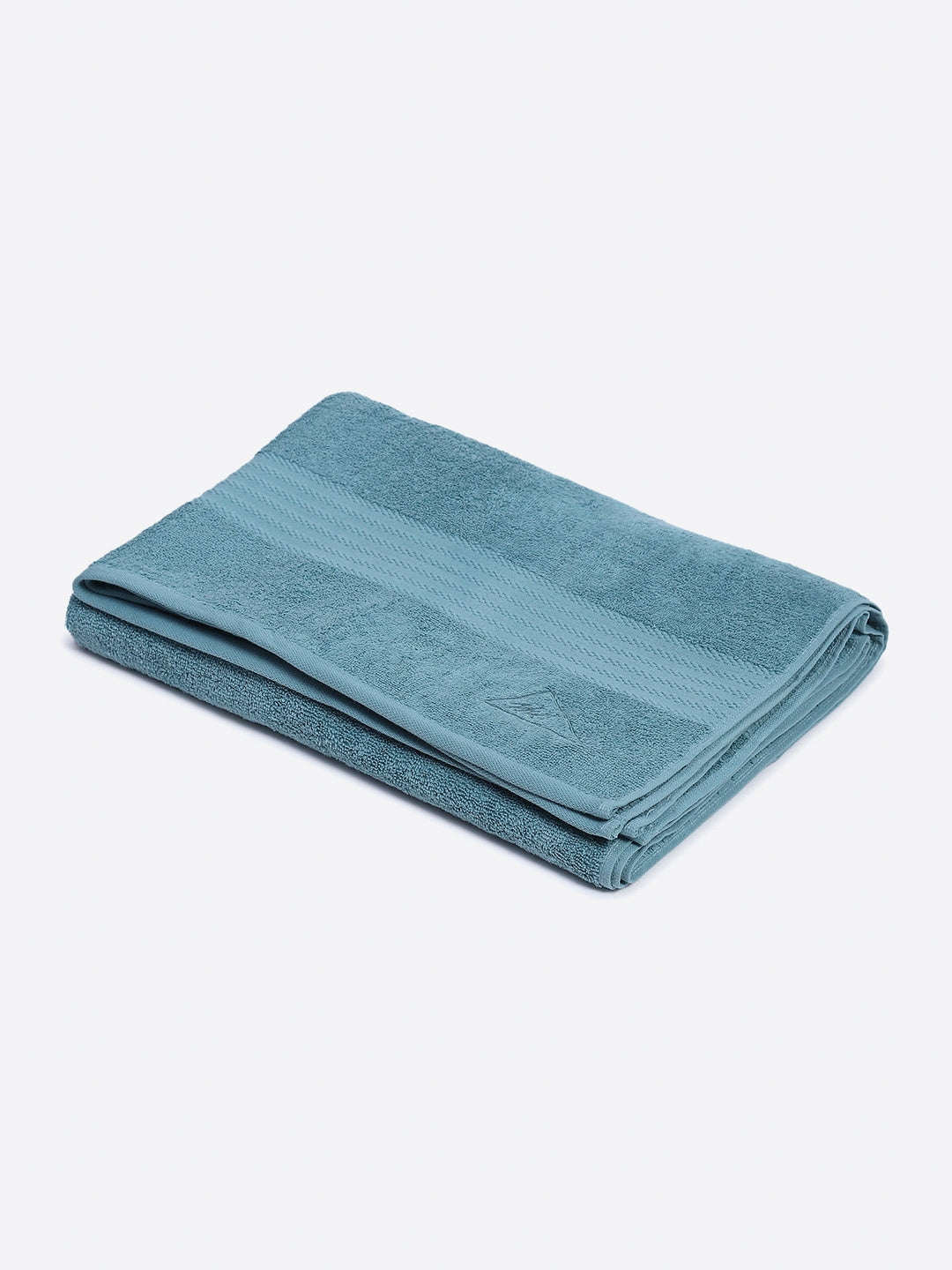 Sky Blue Cotton Solid 400 GSM Car Towel (Jazz)