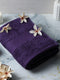 Purple Cotton Solid 400 GSM Car Towel (Jazz)