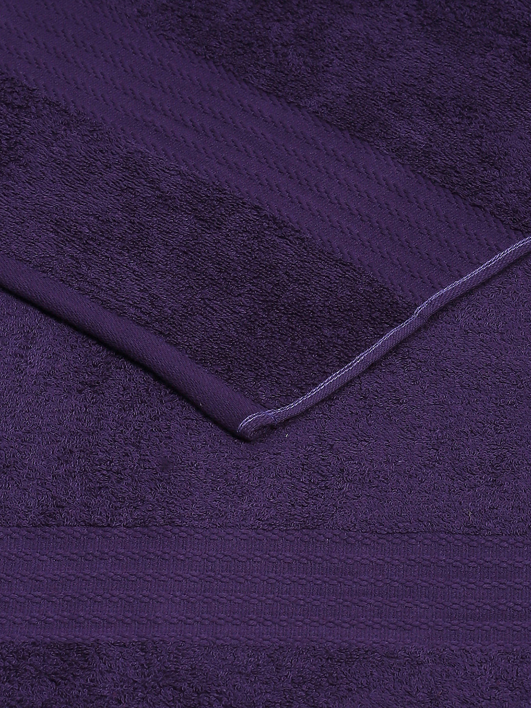 Purple Cotton Solid 400 GSM Car Towel (Jazz)