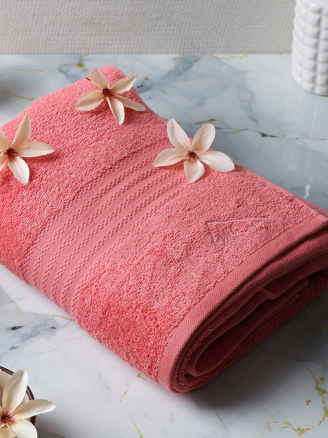 Pink Cotton Solid 400 GSM Car Towel (Jazz)