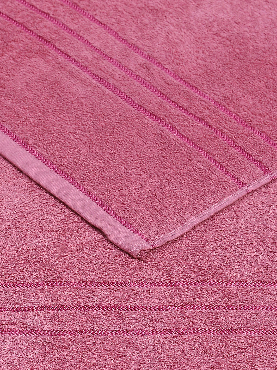 Pink Cotton Solid 350 GSM Car Towel (Soho)