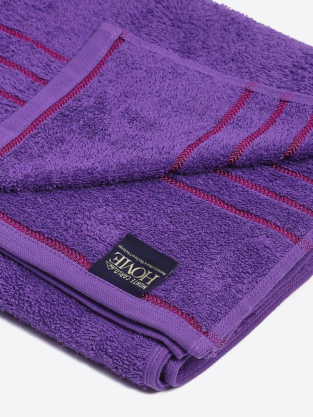 Purple Cotton Solid 350 GSM Car Towel (Soho)