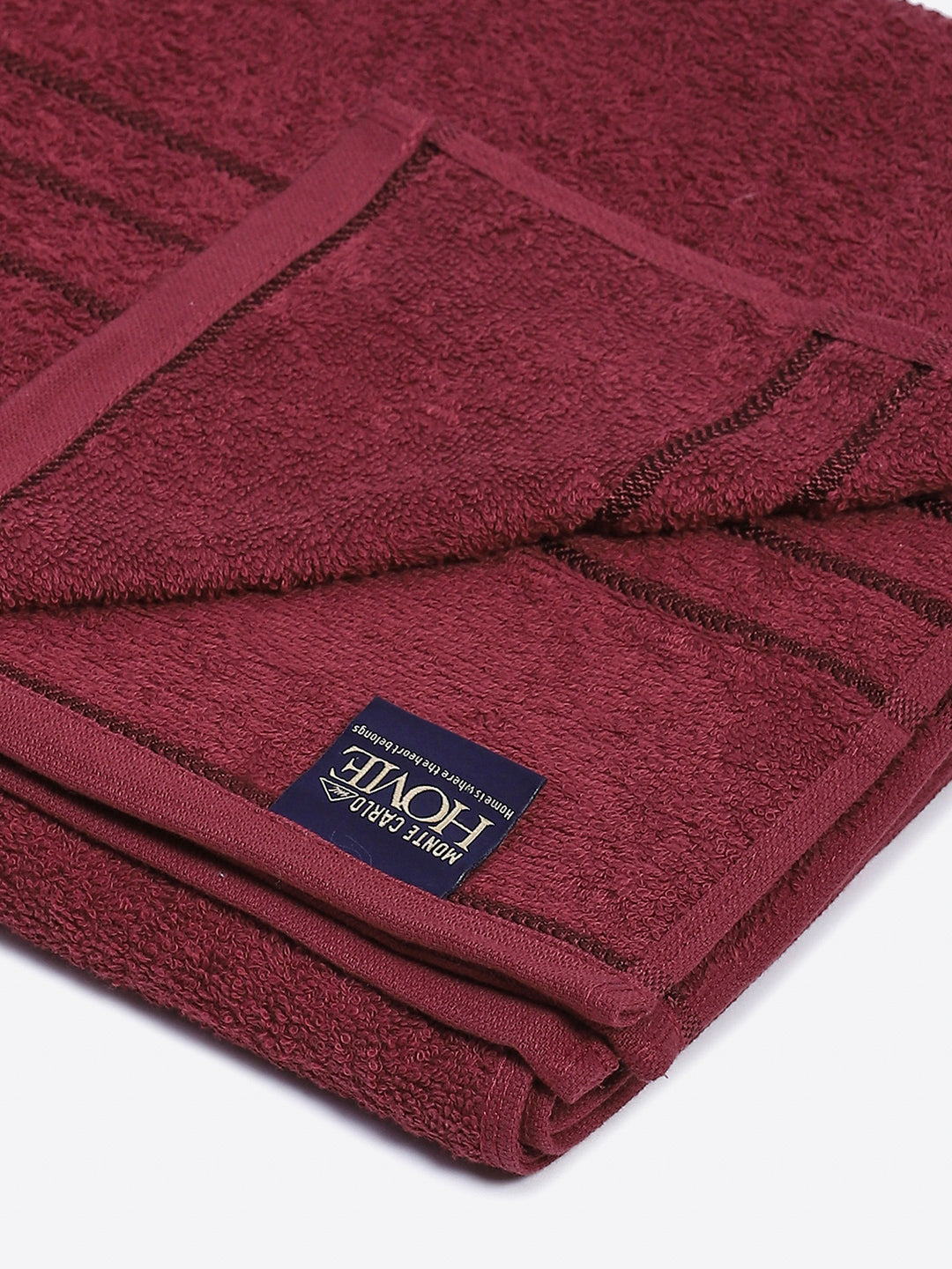 Maroon Cotton Solid 350 GSM Car Towel (Soho)