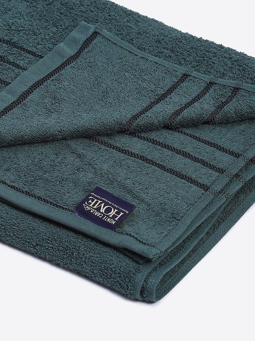 Bottle Green Cotton Solid 350 GSM Car Towel (Soho)