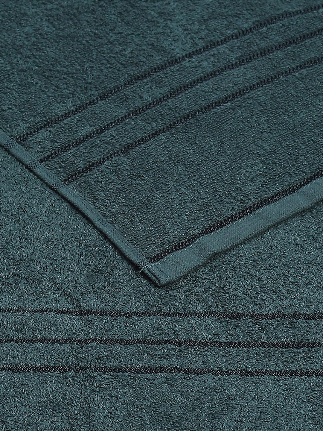 Bottle Green Cotton Solid 350 GSM Car Towel (Soho)