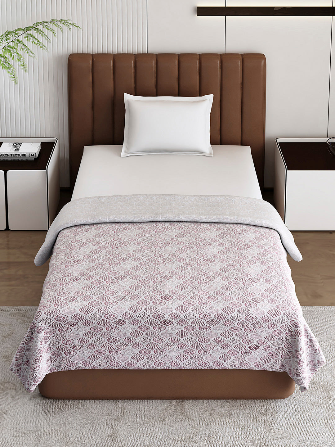 Floral Print Single Bed 150 GSM Dohar for Mild Winter - (Daisy)