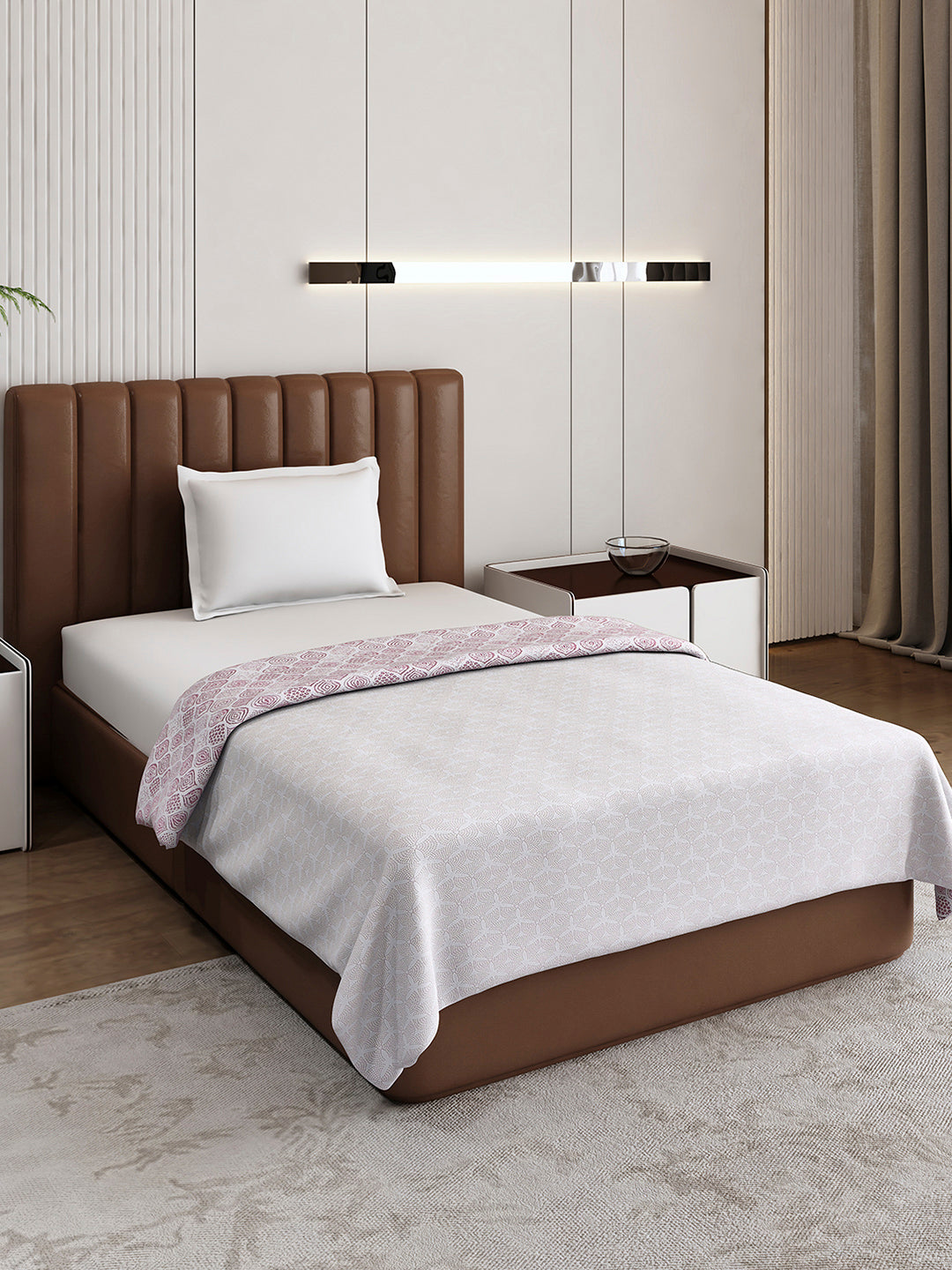 Floral Print Single Bed 150 GSM Dohar for Mild Winter - (Daisy)