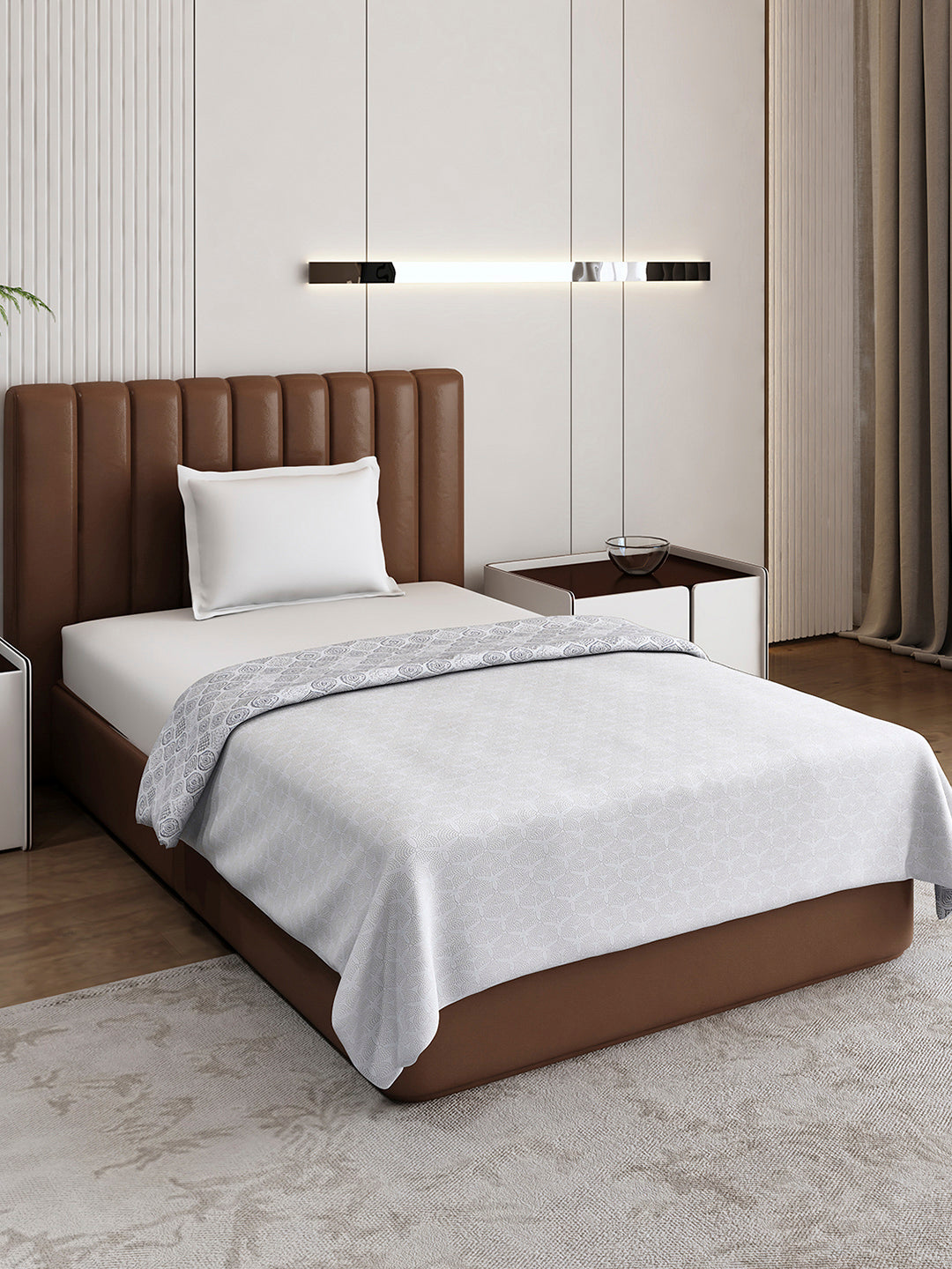 Floral Print Single Bed 150 GSM Dohar for Mild Winter - (Daisy)