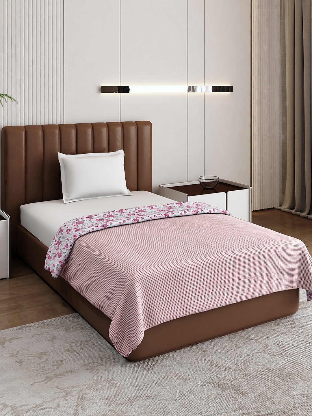 Floral Print Single Bed 150 GSM Dohar for Mild Winter - (Daisy)