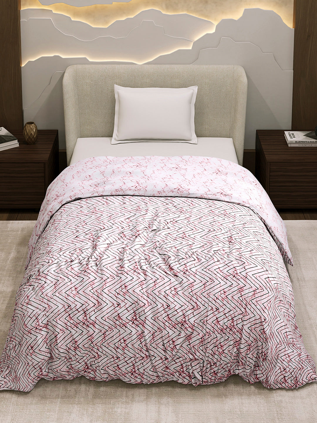 Printed Single Bed 1 Ply Dohar for Mild Winter - (Daisy)