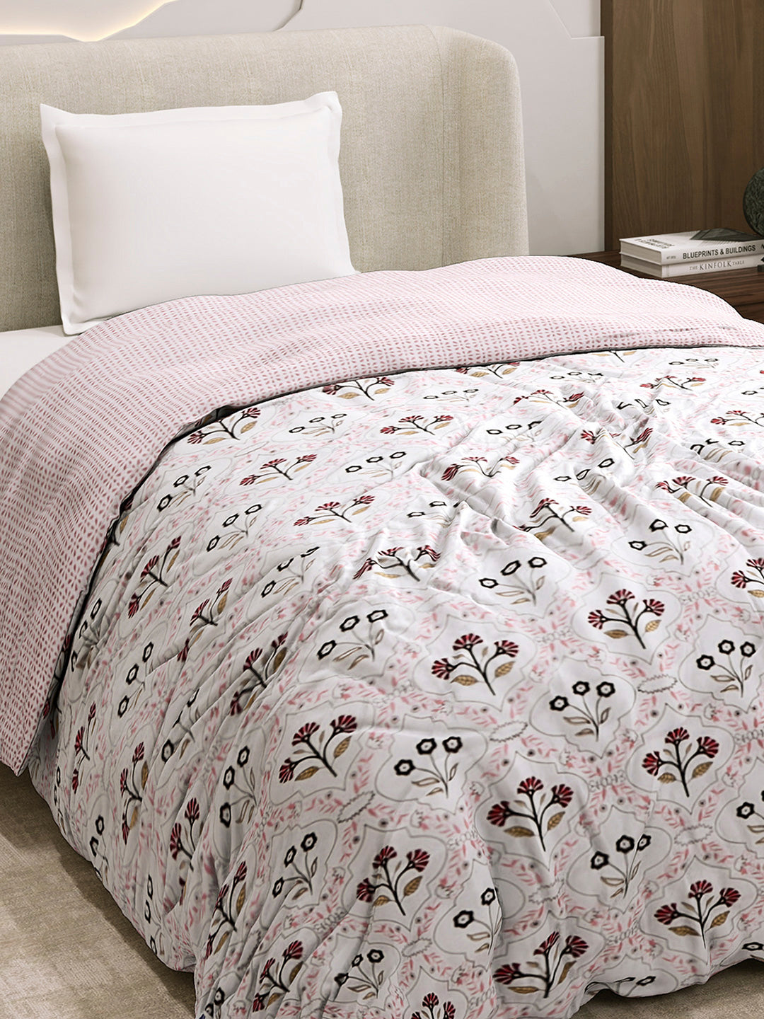 Printed Single Bed 1 Ply Dohar for Mild Winter - (Daisy)