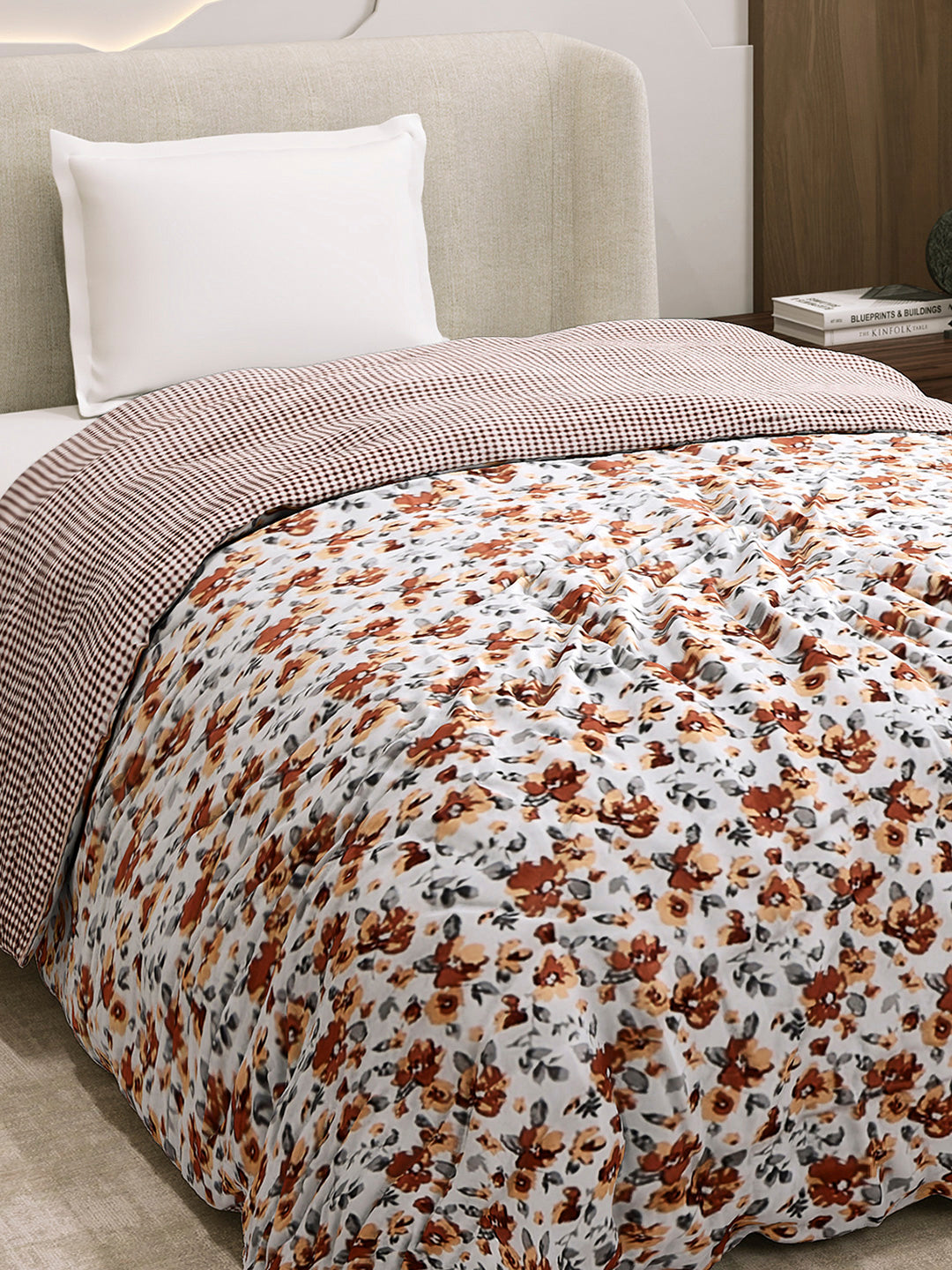 Printed Single Bed 1 Ply Dohar for Mild Winter - (Daisy)