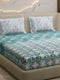 144 TC Cotton Double Bed 1 Fitted Bedsheet with 2 Pillow Cover (Solstice)