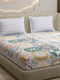 144 TC Cotton Double Bed 1 Fitted Bedsheet with 2 Pillow Cover (Solstice)