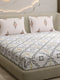 144 TC Cotton Double Bed 1 Fitted Bedsheet with 2 Pillow Cover (Solstice)