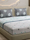 144 TC Cotton Double Bed 1 Fitted Bedsheet with 2 Pillow Cover (Solstice)