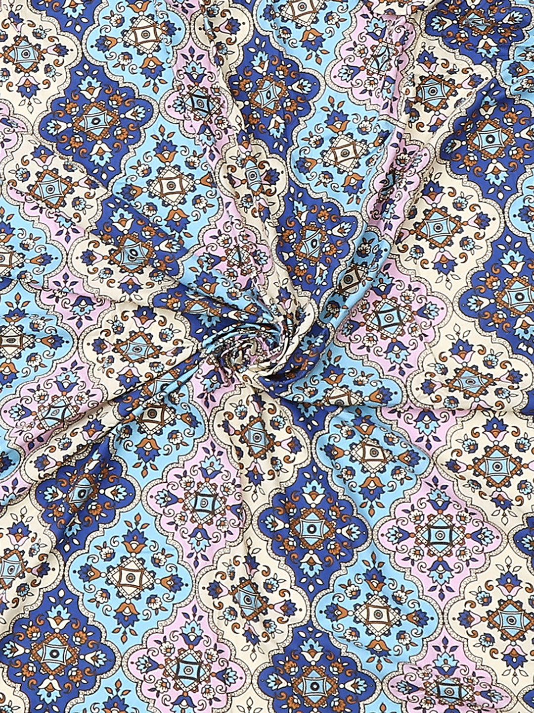 144 TC Cotton Double Bed 1 Fitted Bedsheet with 2 Pillow Cover (Solstice)