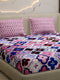 144 TC Cotton Double Bed 1 Fitted Bedsheet with 2 Pillow Cover (Solstice)