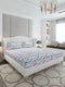 130 GSM Polyester King Size 1 Bedsheet with 2 Pillow Covers (Stanley Gold)