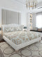 130 GSM Polyester King Size 1 Bedsheet with 2 Pillow Covers (Stanley Gold)