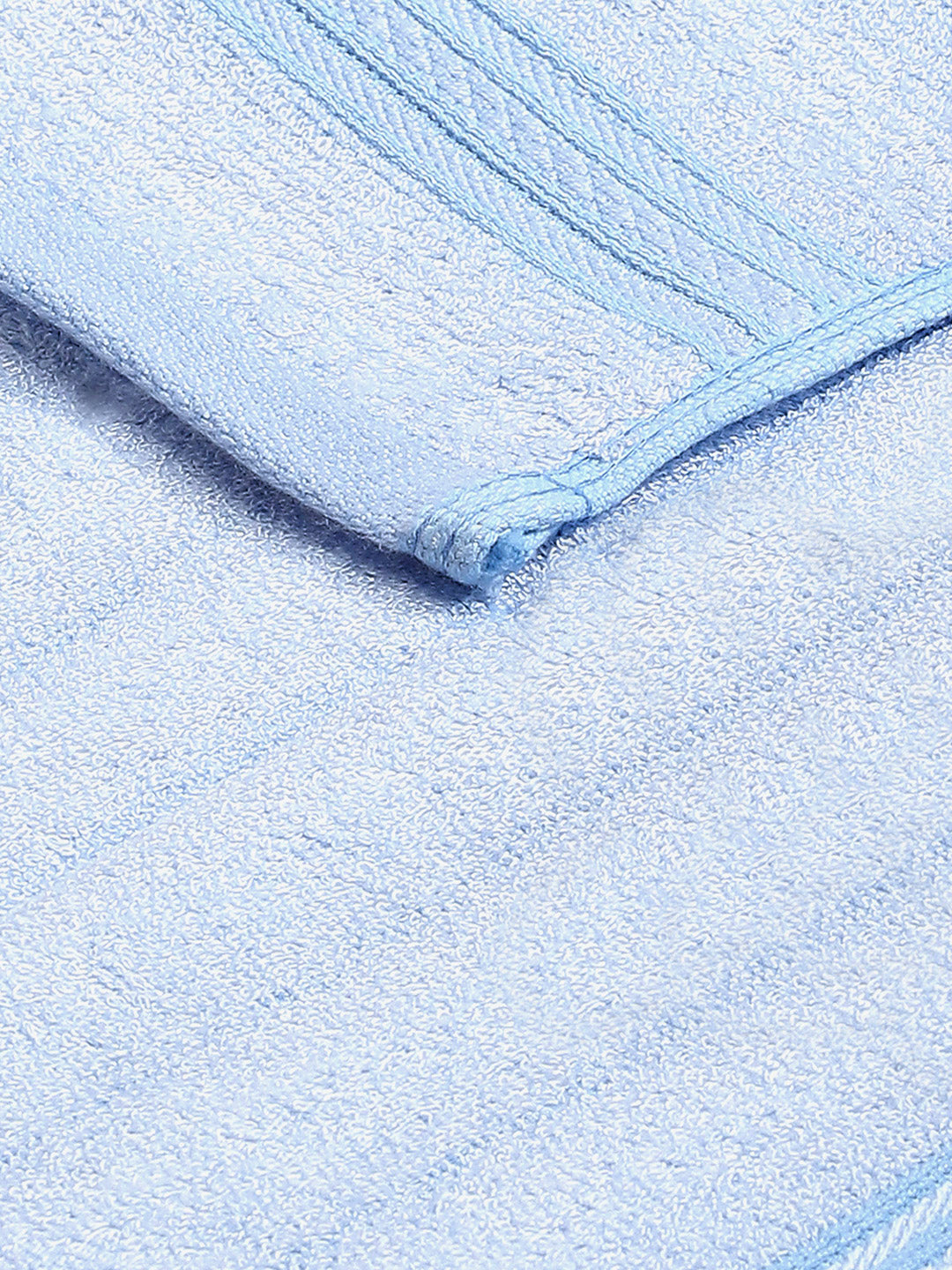 Light Blue Cotton Solid 600 GSM Face Towel (Pack of 4)