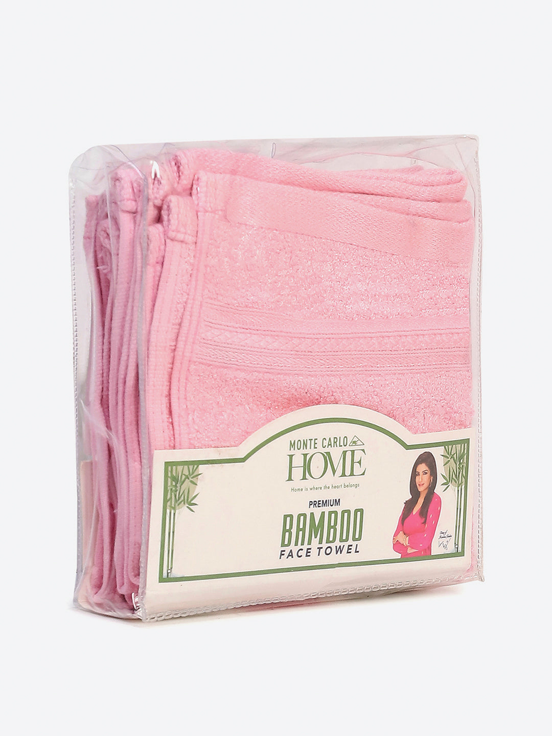 Light Pink Cotton Solid 600 GSM Face Towel (Pack of 4)
