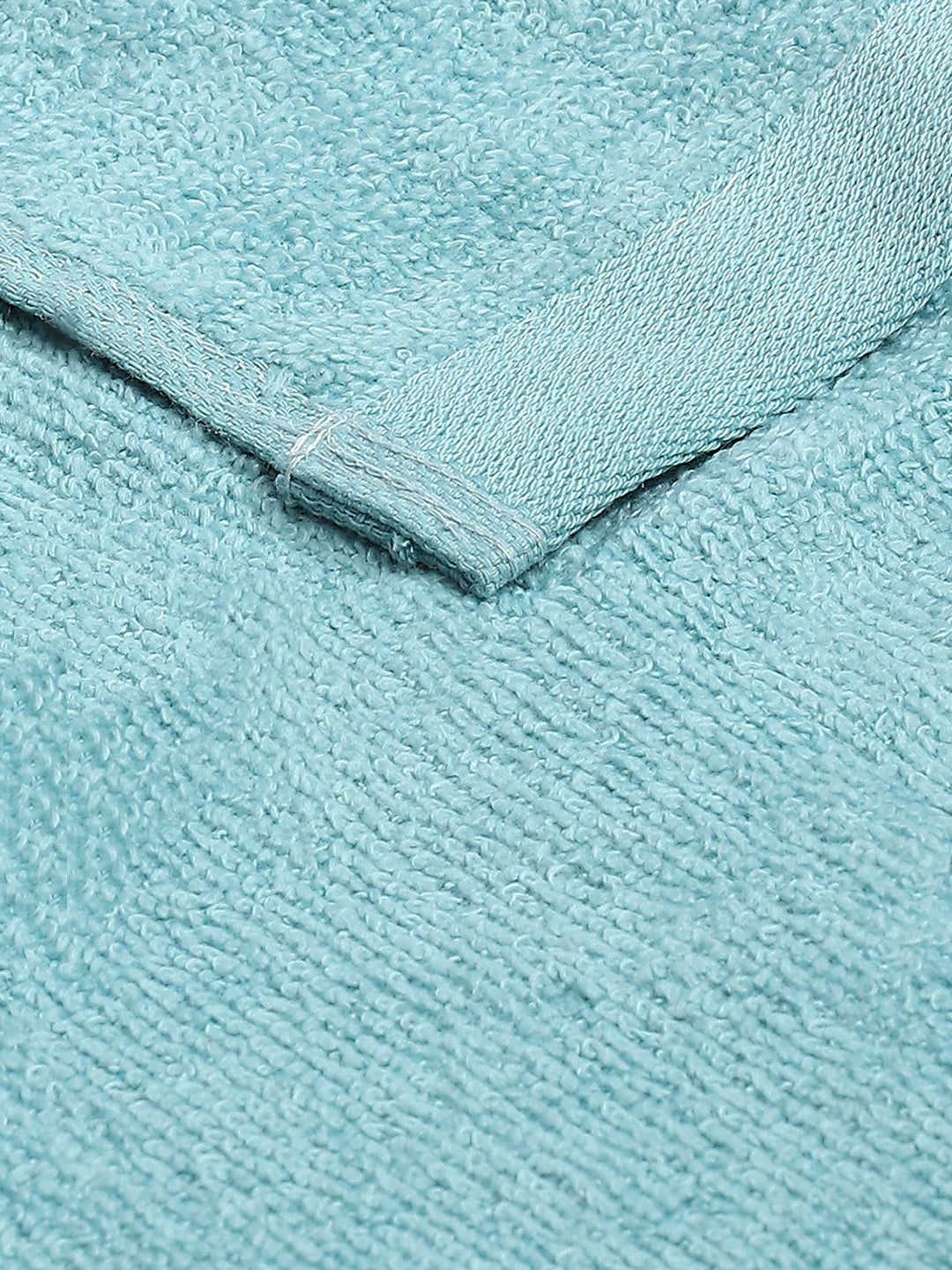 Sky Blue Cotton Solid 600 GSM Face Towel (Pack of 4)