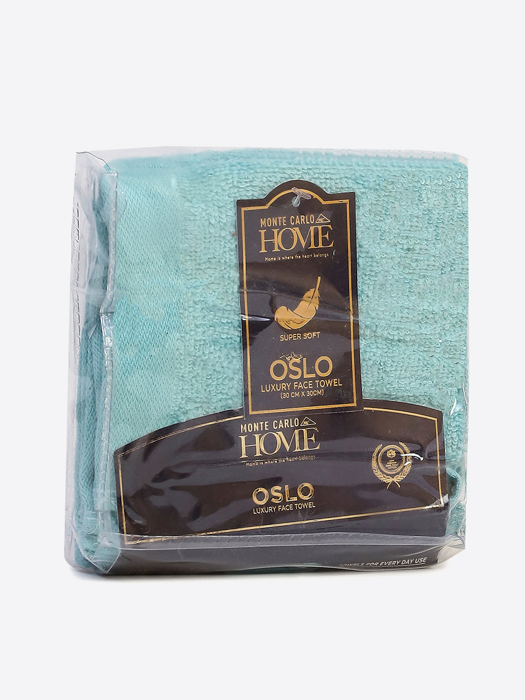 Sky Blue Cotton Solid 600 GSM Face Towel (Pack of 4)