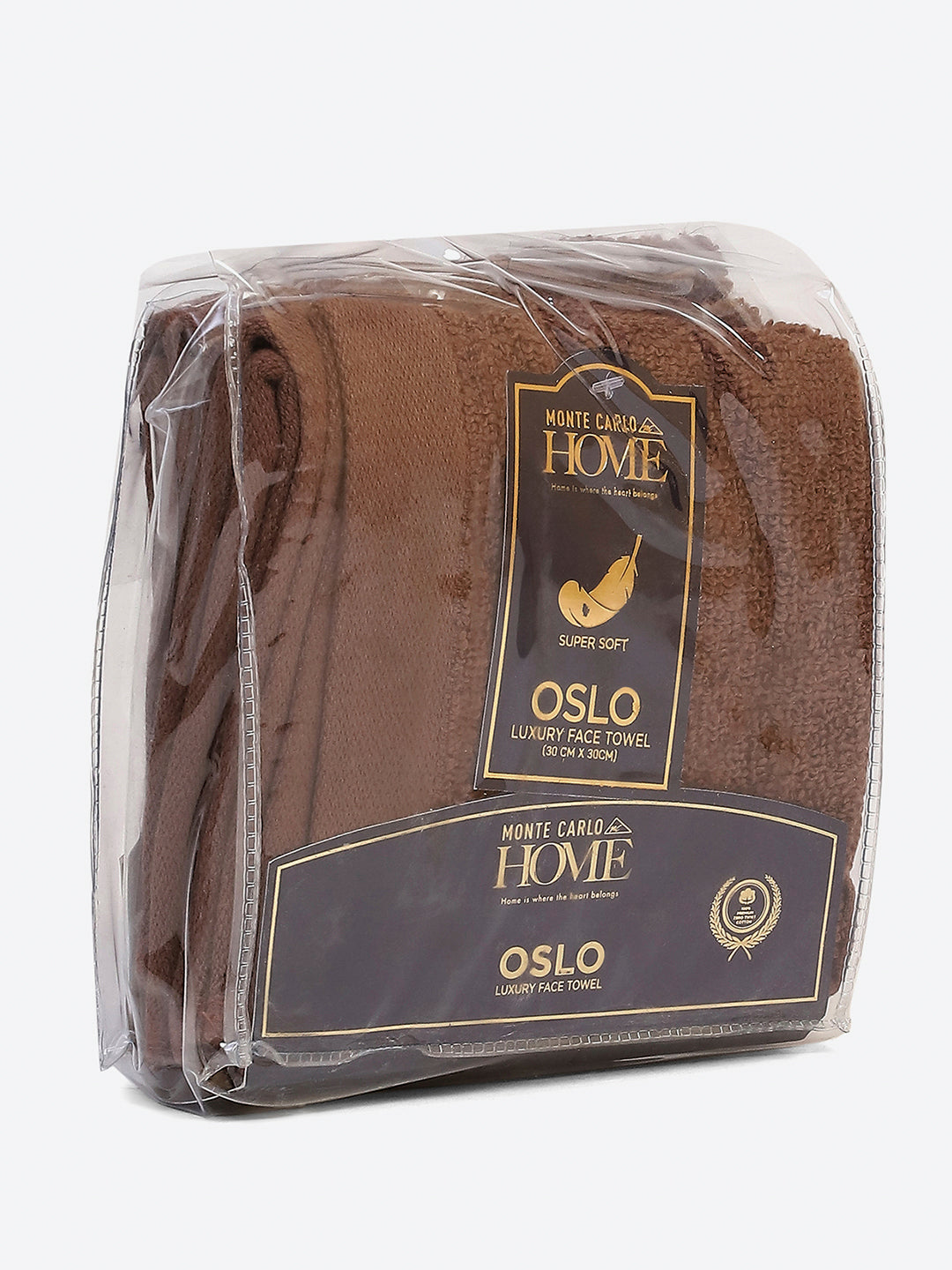 Brown Cotton Solid 600 GSM Face Towel (Pack of 4)