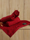 Dark Red Cotton Solid 600 GSM Face Towel (Pack of 4)