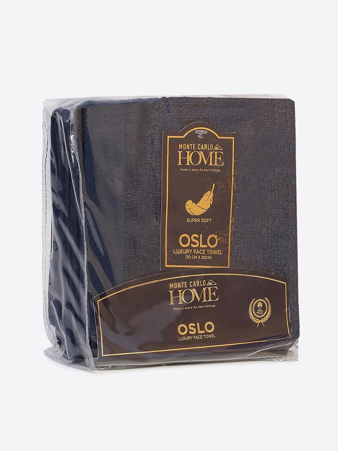 Navy Blue Cotton Solid 600 GSM Face Towel (Pack of 4)