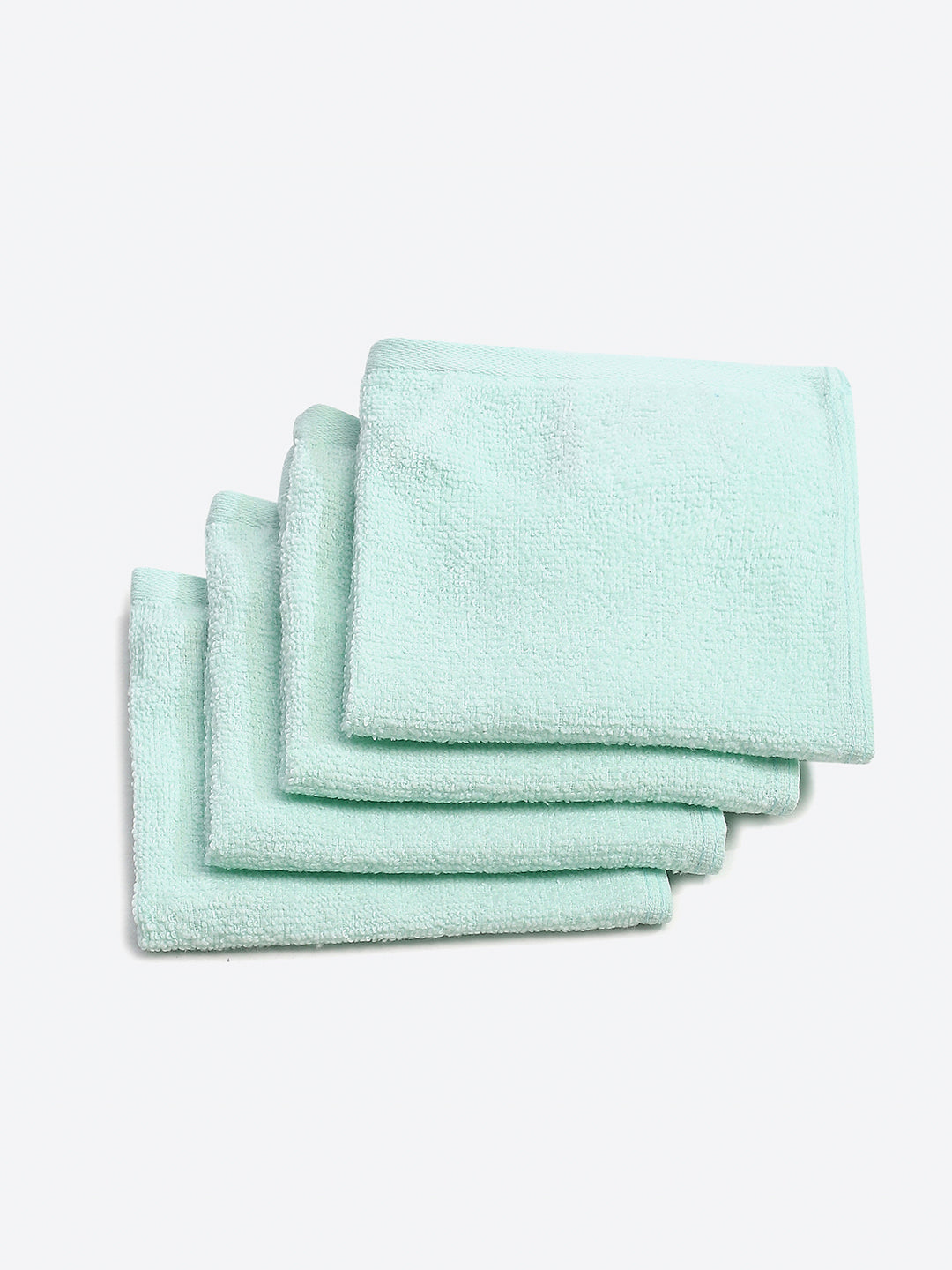 Sea Green Cotton Solid 600 GSM Face Towel (Pack of 4)