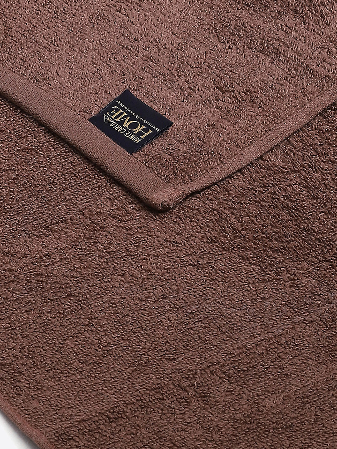 Dark Brown Cotton Solid 350 GSM Hand Towel (Pack of 2)