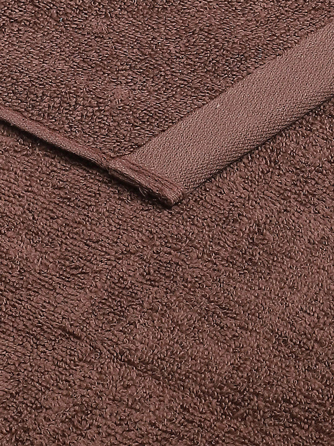 Dark Brown Cotton Solid 350 GSM Hand Towel (Pack of 2)