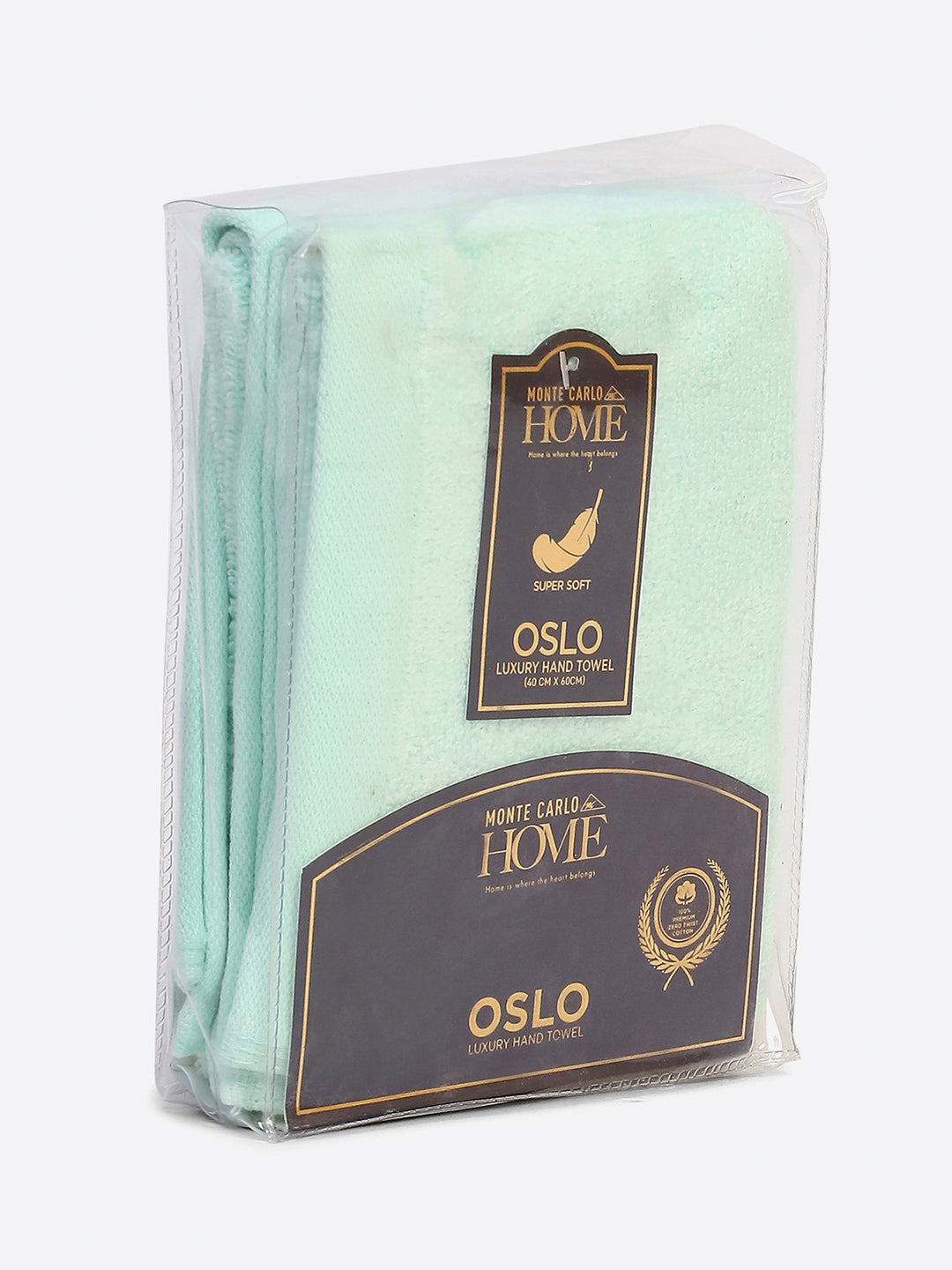 Sea Green Cotton Solid 350 GSM Hand Towel (Pack of 2)