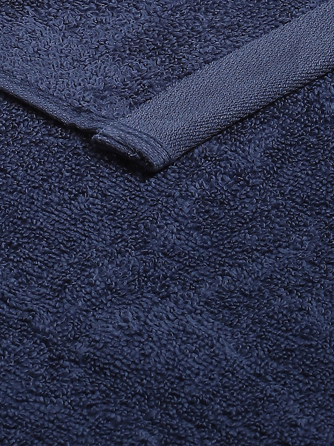 Navy Blue Cotton Solid 350 GSM Hand Towel (Pack of 2)