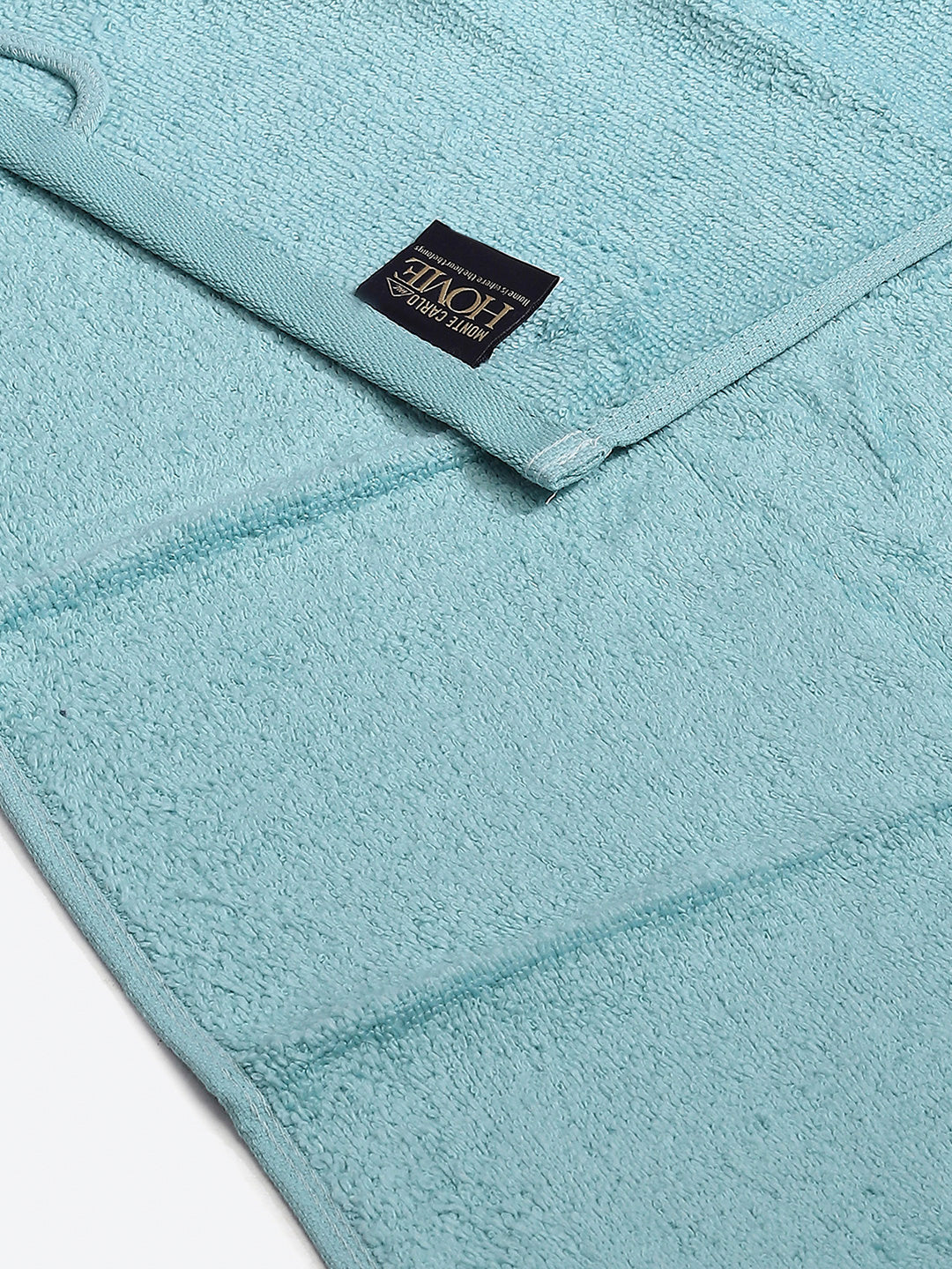 Aqua Blue Cotton Solid 350 GSM Hand Towel (Pack of 2)