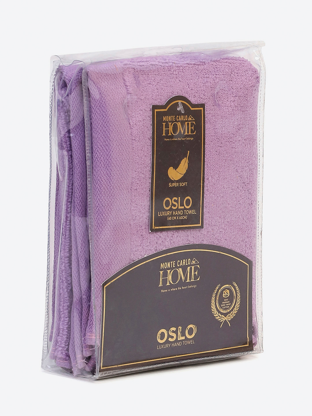 Purple Cotton Solid 350 GSM Hand Towel (Pack of 2)