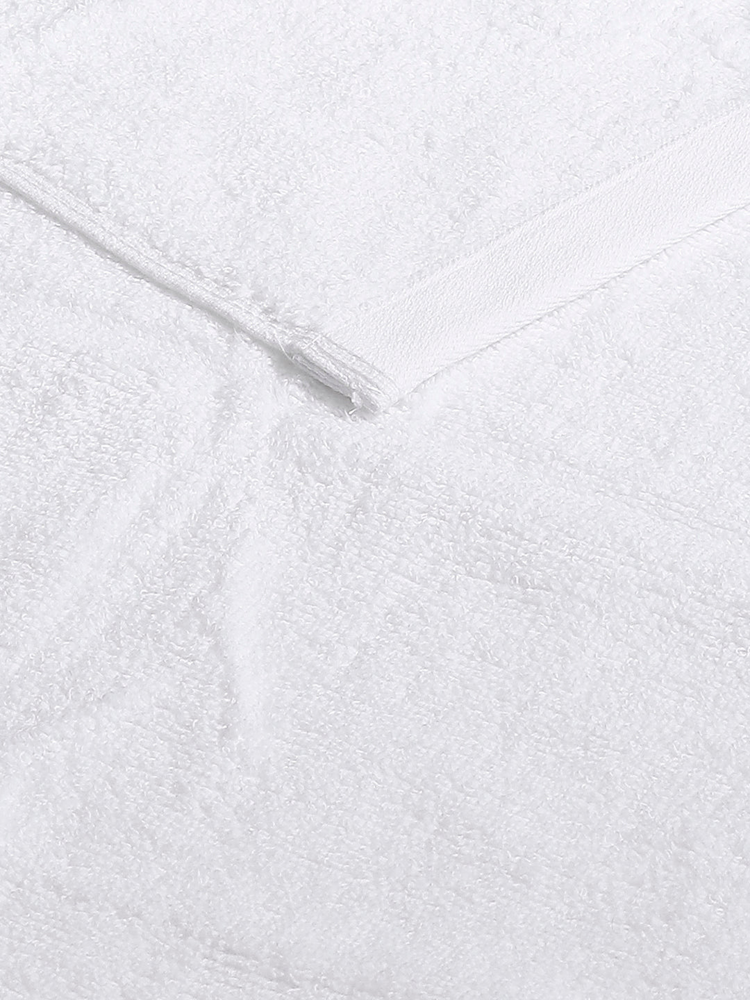 White Cotton Solid 350 GSM Hand Towel (Pack of 2)