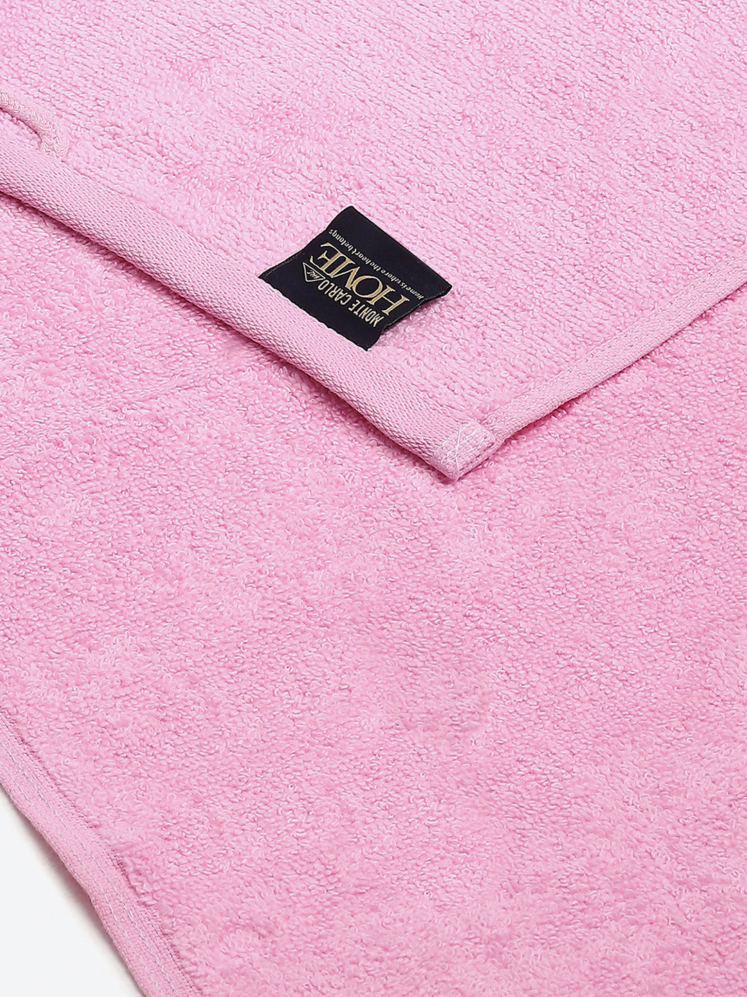 Light Pink Cotton Solid 350 GSM Hand Towel (Pack of 2)