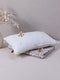 White Solid Cotton Satin Stripe Pillow