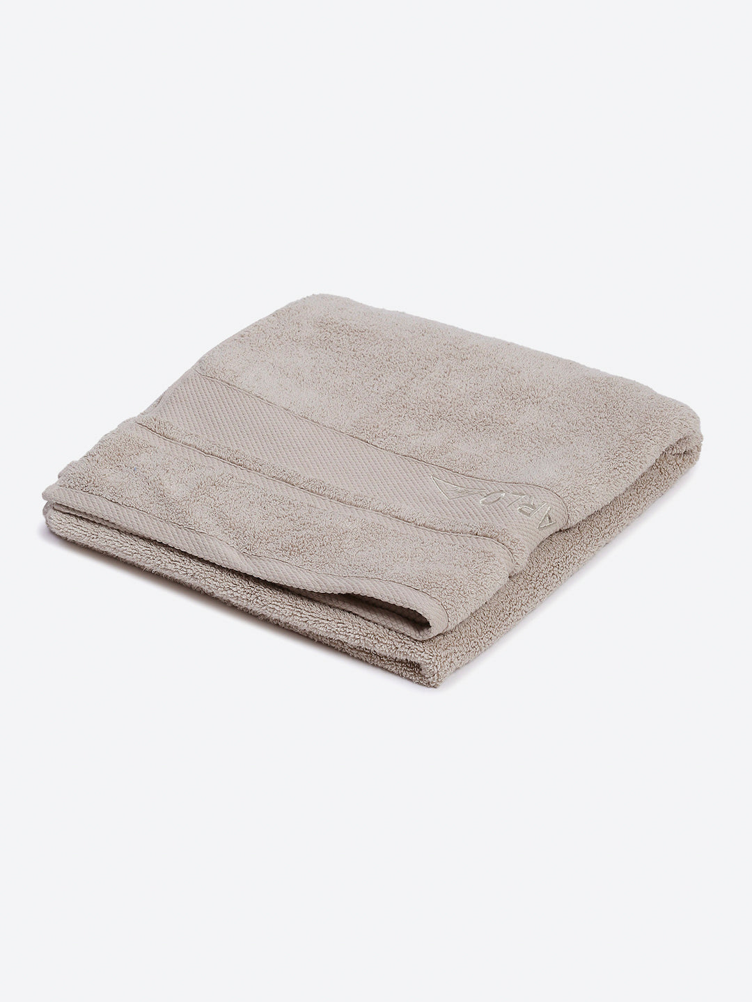 Beige Cotton Solid 650 GSM Bath Towel (Eusapia)